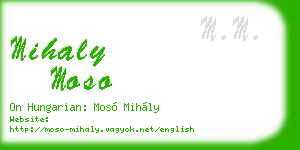mihaly moso business card