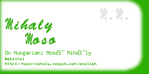 mihaly moso business card